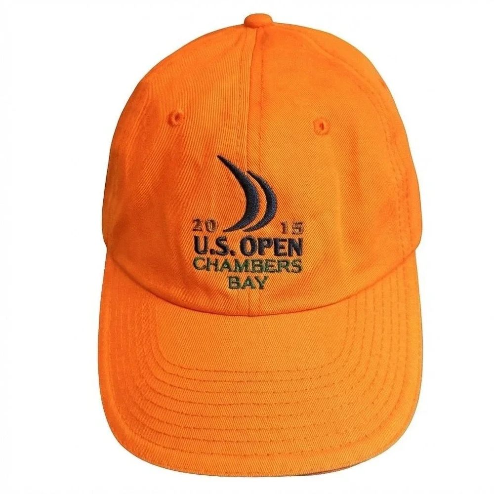 2015 U.S. Open Chambers Bay Hat Cap Strap Back Mens‎ One Size Orange Golf USGA
